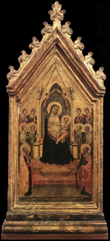 Madonna and Child Enthroned with Angels and Saints dfg, DADDI, Bernardo